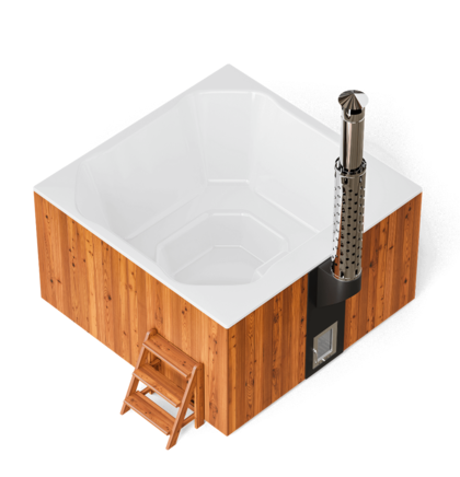 Купель квадратная ELITE QUATTRO 200 термососна POLAR SPA