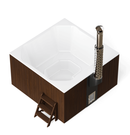 Купель квадратная ELITE QUATTRO 200 термоясень POLAR SPA
