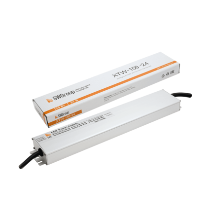 Ультратонкий блок питания 150Вт, 24V, в металлическом корпусе, IP67, XTW-150-24