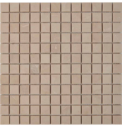 Мозаика мрамор PIX 230 Crema Nova, чип 23х23 мм, Матовая