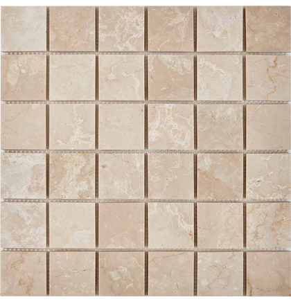 Мозаика мрамор PIX 233 Cream marfil, чип 48x48 мм, Полированная