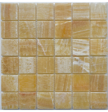 Мозаика оникс PIX 307 Honey onyx, чип 48x48 мм, Полированная